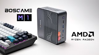 BOSGAME M1 First Look An AllNew Powerful Ryzen Mini PC with Built in Speakers [upl. by Enilhtak]