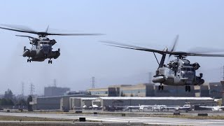 CH53E Super Stallion takeoff Vertical Challenge 2012 [upl. by Arodoeht]