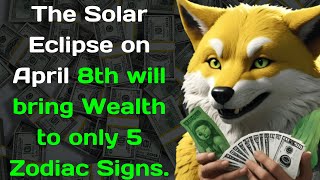 The Solar Eclipse on April 8th will bring Wealth to only 5 Zodiac Signs [upl. by Aneehsyt]