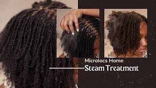 Steam Treatment on Low Porosity Microlocs Hair Porosity Test [upl. by Fulton]