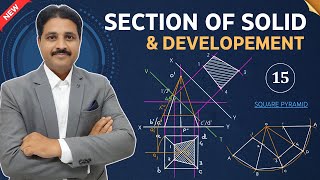 SECTION OF SOLID AND DEVELOPMENT OF LATERAL SURFACES SOLVED PROBLEM 15 TIKLESACADEMYOFMATHS [upl. by Stubbs]