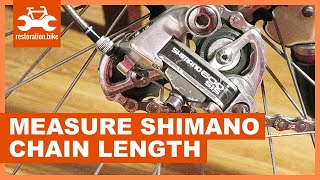 How to easily measure Shimano chain length in 2 easy steps [upl. by Aerdnaek]