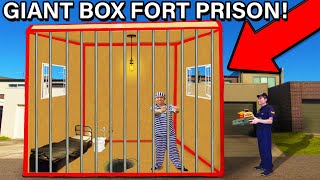 24 HOUR GIANT BOX FORT PRISON ESCAPE 📦🚔 UNBOXING [upl. by Idnek]