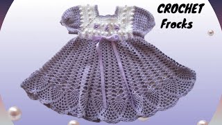 MIND BLOWING Crochet FROCKS Design Every Baby Girl Needs [upl. by Enitsyrhc]