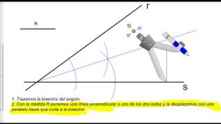 Circunferencia tangente a dos rectas que se cortan [upl. by Leaffar865]