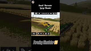 Smallest Harvester  Largest Header 😳  FS 20  shorts farmingsimulator realgaming fs20 [upl. by Nrobyalc]