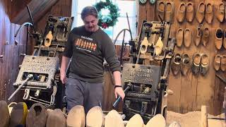 Making wooden Shoes  Wooden Clogs in Holland Zaanse Schans  SO INTERESTING [upl. by Anauqaj]