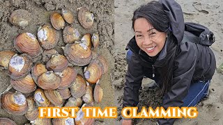 First Time Clamming in Oregon Coast  Siletz Bay [upl. by Helen]