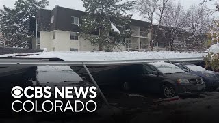 Denver carport collapses damaging at least 7 cars [upl. by Radloff]