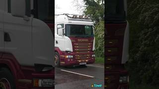 SCANIA R500 V8  R450  DAF XF  Truckfest Lincoln arrivals [upl. by Hanid]