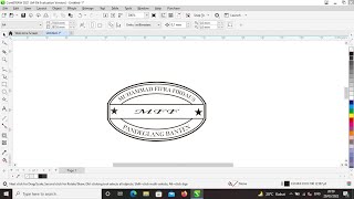 Desain Grafis  Cara Membuat Stempel Oval pada Corel draw [upl. by Hopper518]