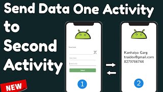 How to Send data from One to another Activity in App  Android studio tutorial 2022 [upl. by Lamoree808]