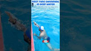 First Time Swimming In 20ft Deep Water 🏊🔥 Swimming Tips swimming learnswimming swimmingtips [upl. by Hagai]