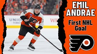 Emil Andrae 36 Philadelphia Flyers first NHL goal Nov 25 2024 [upl. by Stedt]