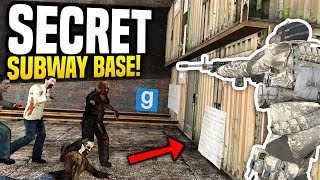 SECRET SUBWAY BASE  Gmod DarkRP  Hiding Money Printers [upl. by Ayrad465]