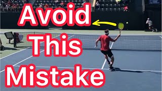 Avoid This Common Volley Mistake In Singles Tennis Strategy Explained [upl. by Nelli568]