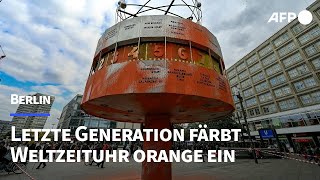 FarbProtest an der Weltzeituhr quotDamit erreicht man das Gegenteilquot  AFP [upl. by Scotti902]