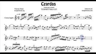 Czardas Video Sheet Music for English Horn Classical Music Score [upl. by Jill]