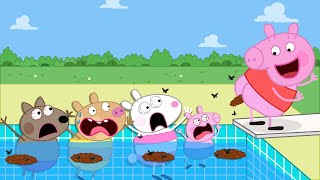 Peppa Pig At The Swimming Pool BUT TRY NOT TO LAUGH  Peppa Pig Funny Animation [upl. by Aihsetal]