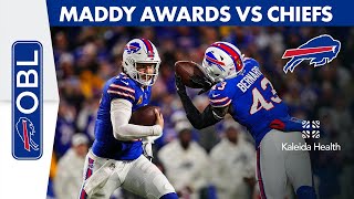 Maddy Awards Handing Out Hardware Following Bills 3021 Win Over The Chiefs  One Bills Live [upl. by Anuhsal]