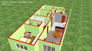 PETITE MAISON MODERNE PLAN DE MAISON DE 3 CHAMBRES [upl. by Randell469]