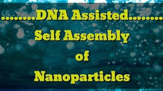 DNA assisted self assembly method preparation of nano particles in Telugu Vamsi Bhavani Tutorials [upl. by Anitra]