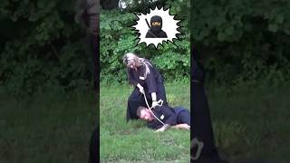 NINJA FIGHTING TECHNIQUES 🥷🏻‼️ How To FIGHT with a KUSARIGAMA Ninjutsu Training Shorts [upl. by Llerut]