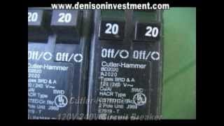 CutlerHammer 20A Circuit Breaker denisoninvestmentcom [upl. by Nauqal455]