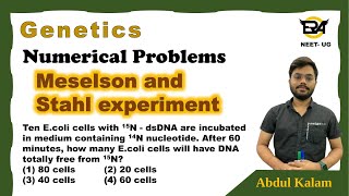 Meselson and stahl’s experiments  Question  Molecular basis of inheritance  NEET [upl. by Verile]