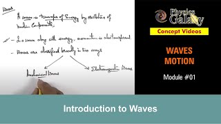 Class 11 Physics  1 Waves Motion  Introduction to Waves  For JEE amp NEET [upl. by Johnsson294]