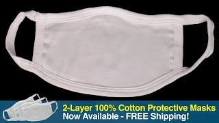 Quality Cotton FaceMask Available  From USA Quick Ship [upl. by Esinev]