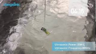 Clangsonic Ultrasonic immersible transducer 80KHz 15WL ultrasonic performance test [upl. by Hurty]