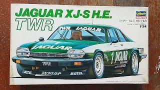 Hasegawa 124 Jaguar XJS HE TWR  Plastic Model Kit Unboxing [upl. by Maurizio562]