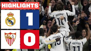 REAL MADRID 1  0 SEVILLA FC  RESUMEN LALIGA EA SPORTS [upl. by Brosine]