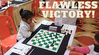 7yearolds flawless endgame technique  Aaranya vs Gudimetla  Under7 National Schools 2024 [upl. by Nosreffej]