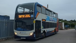 Buses in Exmouth including RARE 2 E400s at Exmouth bus yard [upl. by Layol]