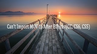 Cant Import MOV to After Effects CC CS6 CS5 [upl. by Inajna]