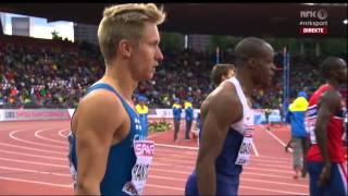 100m semi final Zürich 2014 Jaysuma Saidy Ndure [upl. by Reginald]