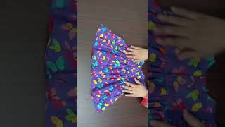 baby frock design cutting and stitching  panel frock cutting and stitching easy methood [upl. by Glass]