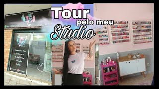 TOUR PELA MINHA ESMALTERIA  SALÃO DE BELEZA  STUDIO DE UNHAS [upl. by Aniara920]