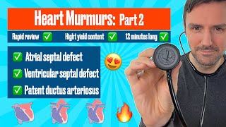 Heart murmurs for beginners Part 2 Atrial septal defect ventricular septal defect amp PDA🔥🔥🔥🔥 [upl. by Innaig]