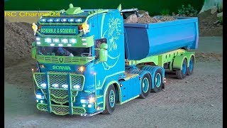 STUNNING RC MODEL CONSTRUCTION SITE ACTION 2 TRUCKS EXCAVATOR amp TRACTOR ON THE ROADWORKER PARCOURS [upl. by Davida]