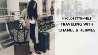 Traveling with CHANEL amp HERMES  myclosettravels [upl. by Seline]