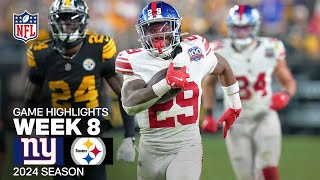 New York Giants vs Pittsburgh Steelers Game Highlights  NFL 2024 Season Week 8 [upl. by Tilagram289]