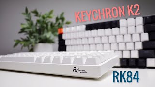 Royal Kludge RK84 vs Keychron K2  Which Budget Mechanical Keyboard is Better Review  Sound Test [upl. by Nylrebmik]