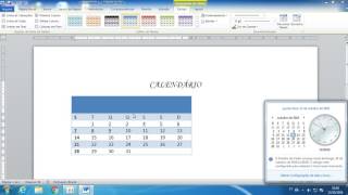 Como criar um Calendário no Microsoft Word 2010 [upl. by Ansilma]