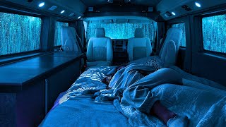 Deep Sleep Ambience Forget Stress amp Insomnia with Light Rain amp Thunder on Window Cozy Car At Night [upl. by Anitsrihc]