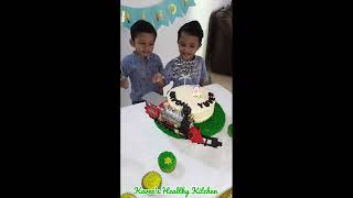 happybirthday 🎂🎂 Our son 4th birthday homemade cake amp decos birthdayvlog KaveesHealthyKitchen [upl. by Devlin327]