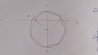 Inscribe a regular heptagon in a given circle diameters 50 mm [upl. by Gaivn33]