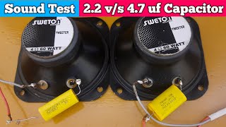 Tweeter capacitor sound test 22 vs 47 uf [upl. by Bryan]